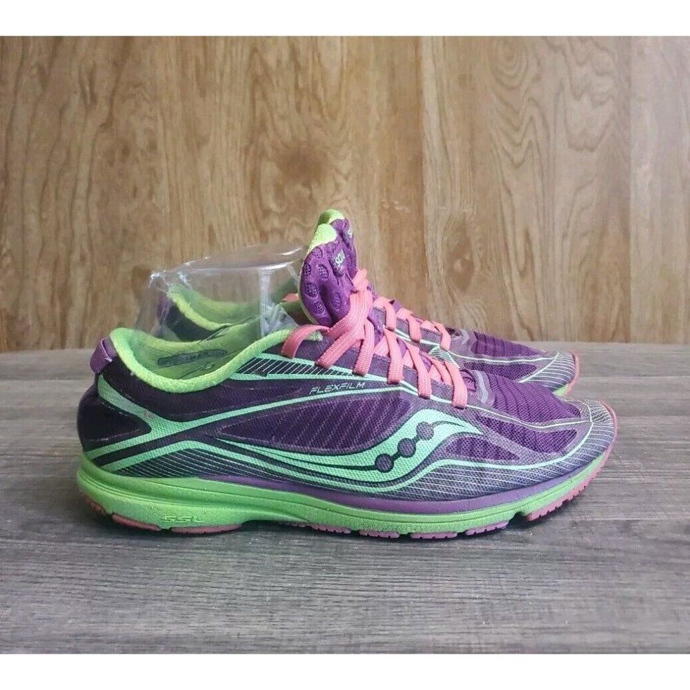Saucony Racing‎ Type A6 Running Shoes Womens 8.5 Purple Green